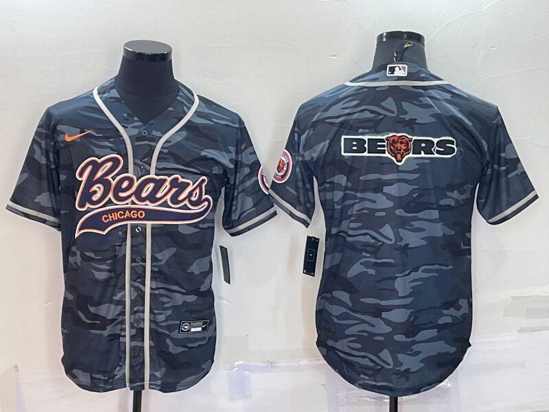 Men Chicago Bears Blank Camo 2022 Nike Co branded NFL Jerseys